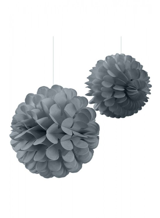 Kika Gümüş Kağıt Top Süs 2li