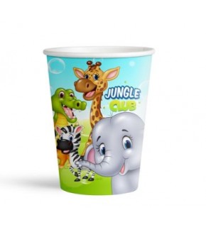 Kika Jungle Club Karton Bardak 8oz 8 Li