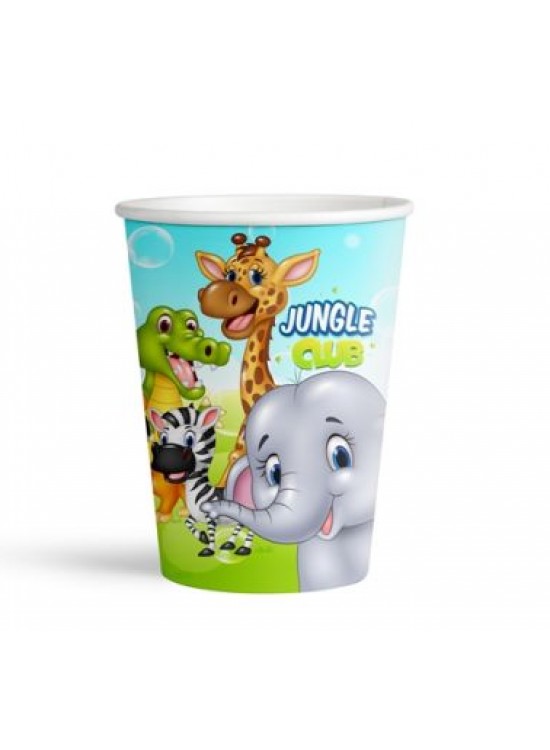 Kika Jungle Club Karton Bardak 8oz 8 Li Kika Jungle Club Karton Bardak 8oz 8 Li