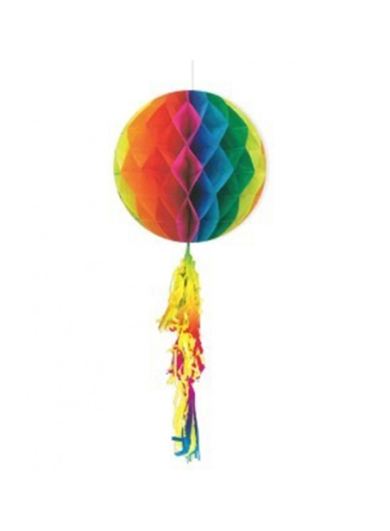 Kika KF091 Gökkuşaı Püsküllü Petekli Kağıt Süs 30c