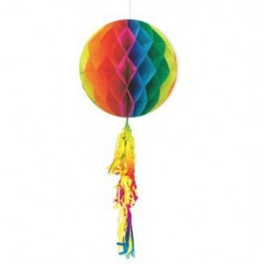 Kika KF091 Gökkuşaı Püsküllü Petekli Kağıt Süs 30c