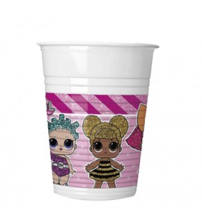 Kika Lol Glitterati Plastik Bardak 200ml 8 Li