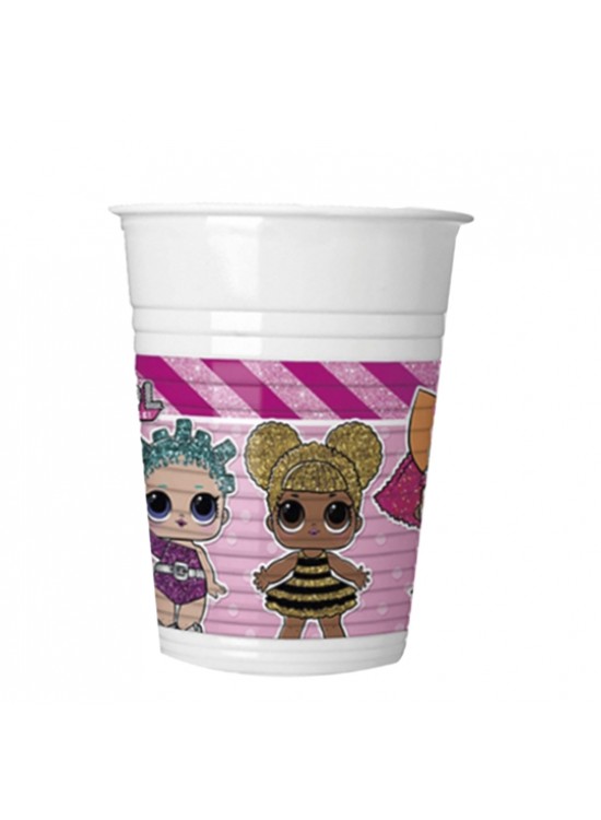 Kika Lol Glitterati Plastik Bardak 200ml 8 Li
