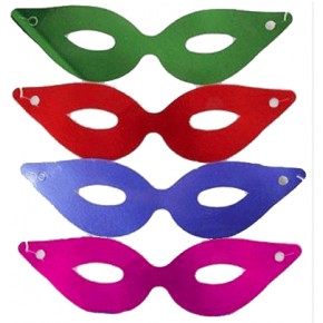 Kika Metalize Karton Maske (1 Adet)