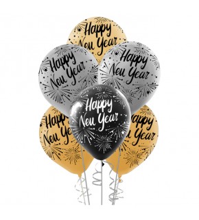 Kika Pastel Balon Çepeçevre Baskılı100lü -Yılbaşı-