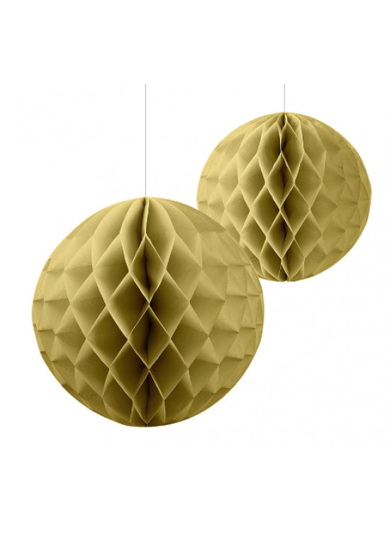 Kika Petekli Kağıt Süs Altın 2li