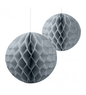 Kika Petekli Kağıt Süs Gümüş 2li