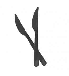 Kika Plastik Bıçak 25 Li -Siyah-