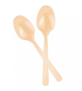 Kika Plastik Kaşık 25 Li -Krem-
