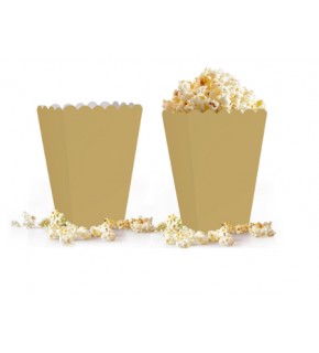 Kika Popcorn Kutusu 8 Li Düz Altın