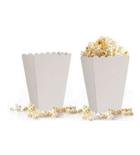 Kika Popcorn Kutusu 8 Li Düz Beyaz