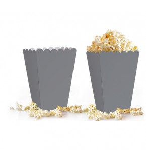 Kika Popcorn Kutusu 8 Li Düz Gümüş