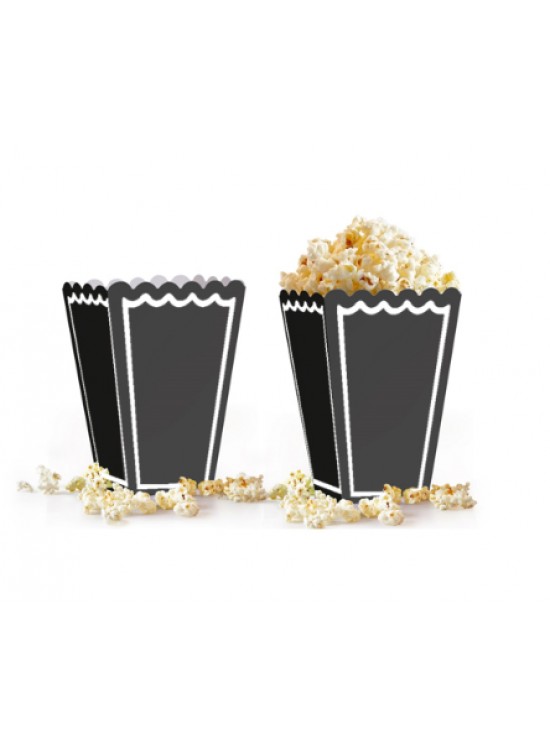 Kika Popcorn Kutusu 8 Li Düz Siyah Kika Popcorn Kutusu 8 Li Düz Siyah