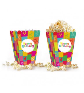 Kika Popcorn Kutusu 8 Li Happy Birthday