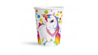 Kika Rainbow Unicorn Karton Bardak 8oz 8 Li