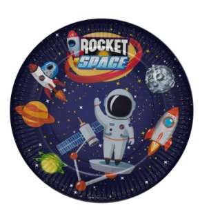 Kika Rocket Space Karton Tabak 23cm 8 Li