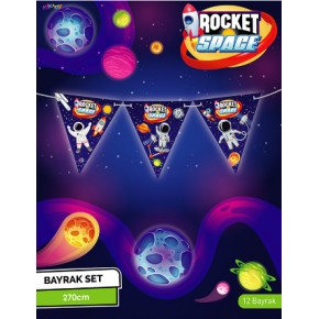 Kika Rocket Space Üçgen Flama