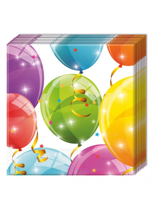 Kika Sparkling Balloons Peçete 33x33cm 20 Li