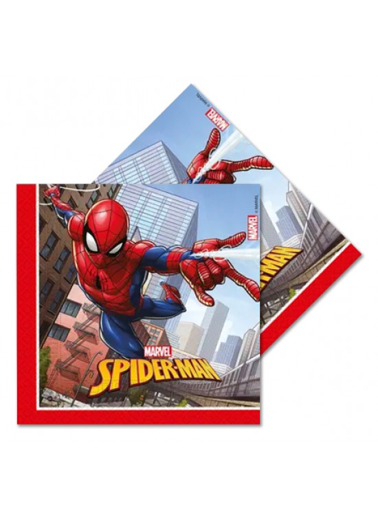 Kika Spiderman Crime Fighter Peçete 33x33 20 Li