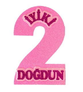 Kika Strafor Süs İyi ki Doğdun 2 Pembe