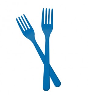Kika Tek Kullanımlık Plastik Çatal 24 Lü Lacivert