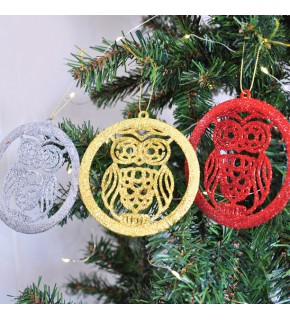 Kika Yılbaşı Ağaç Süsü Simli Bayluş 3lü 2006781-6