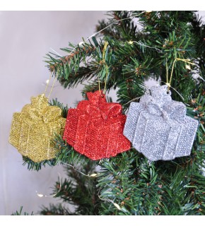 Kika Yılbaşı Ağaç Süsü Simli Kutu 3lü 2006781-16