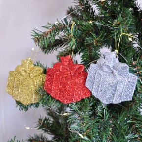 Kika Yılbaşı Ağaç Süsü Simli Kutu 3lü 2006781-16