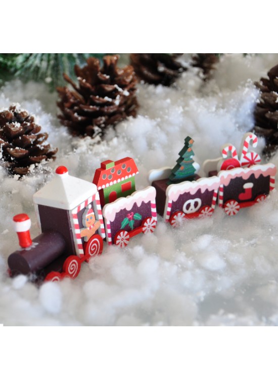 Kika Yılbaşı Ahşap Dekor -Süslü Tren-2006801-11