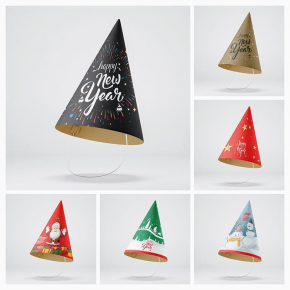 Kika Yılbaşı Temalı Lüks Karton Şapka (1 Adet)