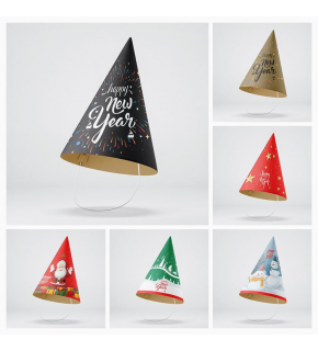 Kika Yılbaşı Temalı Lüks Karton Şapka (1 Adet)