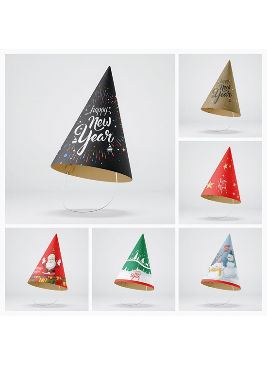 Kika Yılbaşı Temalı Lüks Karton Şapka (1 Adet) Kika Yılbaşı Temalı Lüks Karton Şapka (1 Adet)