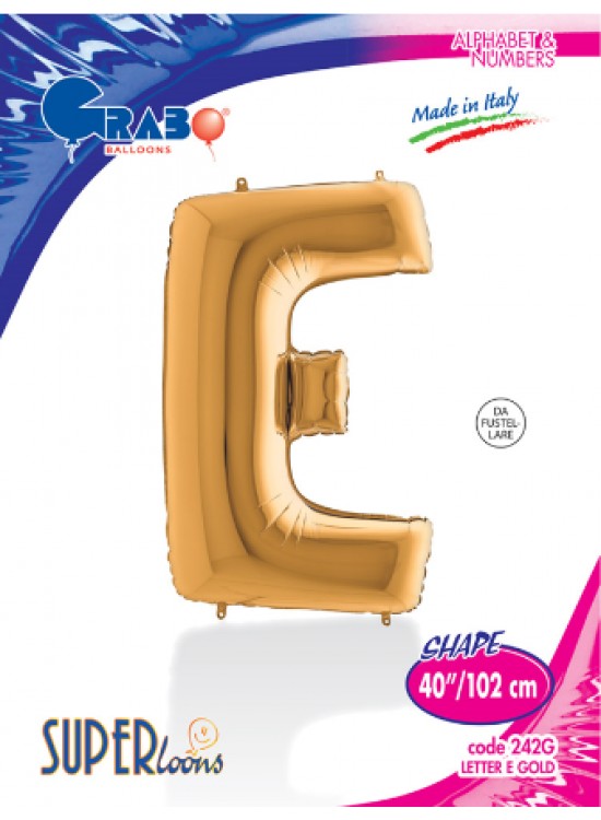 Kikajoy Harf Folyo Balon 40" Altın -E- Kikajoy Harf Folyo Balon 40" Altın -E-