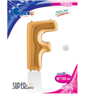 Kikajoy Harf Folyo Balon 40" Altın -F-