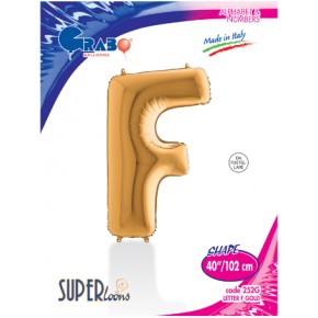 Kikajoy Harf Folyo Balon 40" Altın -F-