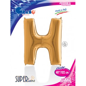 Kikajoy Harf Folyo Balon 40" Altın -H-