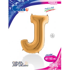 Kikajoy Harf Folyo Balon 40" Altın -J-