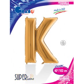 Kikajoy Harf Folyo Balon 40" Altın -K-