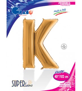 Kikajoy Harf Folyo Balon 40" Altın -K-