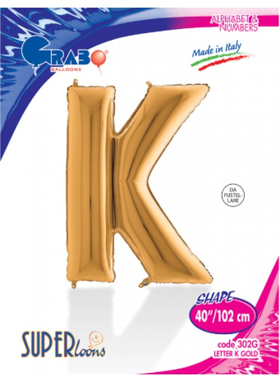 Kikajoy Harf Folyo Balon 40" Altın -K-