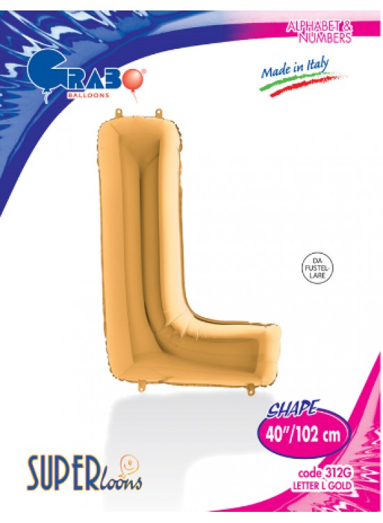 Kikajoy Harf Folyo Balon 40" Altın -L- Kikajoy Harf Folyo Balon 40" Altın -L-