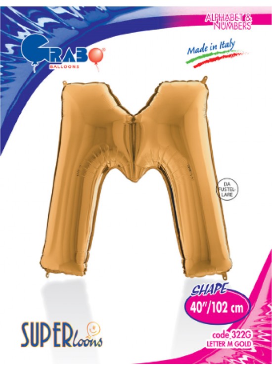 Kikajoy Harf Folyo Balon 40" Altın -M-