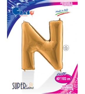 Kikajoy Harf Folyo Balon 40" Altın -N-