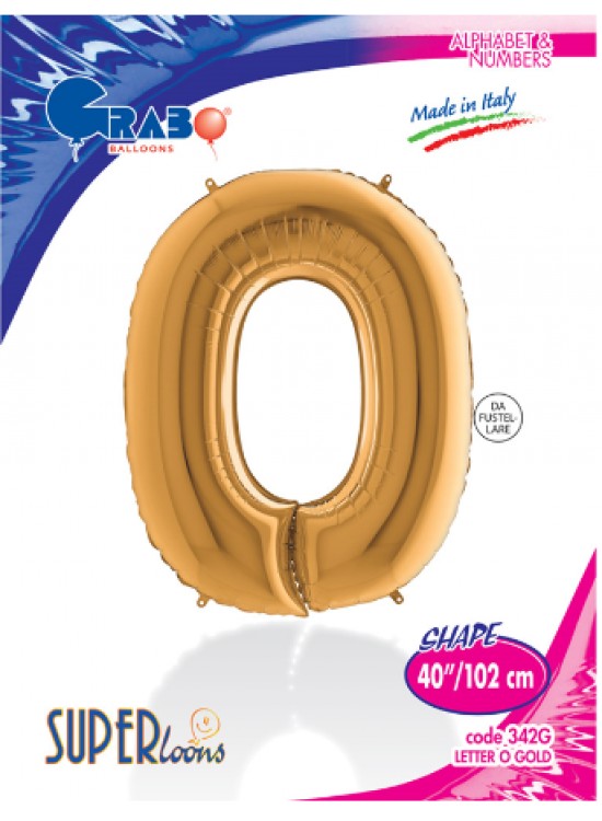 Kikajoy Harf Folyo Balon 40" Altın -O- Kikajoy Harf Folyo Balon 40" Altın -O-