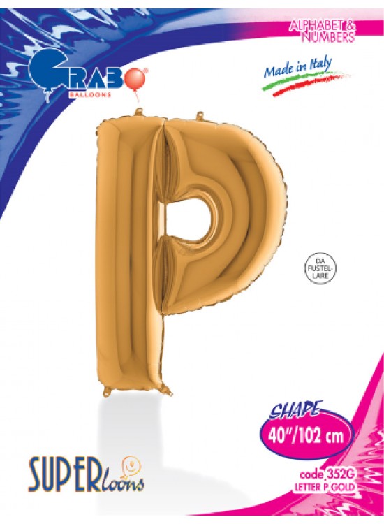 Kikajoy Harf Folyo Balon 40" Altın -P- Kikajoy Harf Folyo Balon 40" Altın -P-