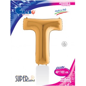 Kikajoy Harf Folyo Balon 40" Altın -T-