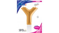 Kikajoy Harf Folyo Balon 40" Altın -Y- Kikajoy Harf Folyo Balon 40" Altın -Y-