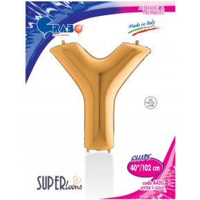 Kikajoy Harf Folyo Balon 40" Altın -Y-