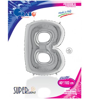 Kikajoy Harf Folyo Balon 40" Gümüş -B-