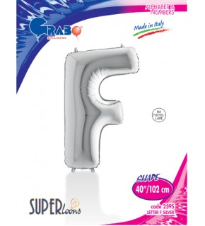 Kikajoy Harf Folyo Balon 40" Gümüş -F-